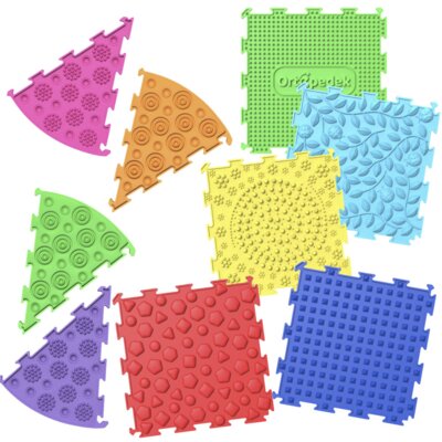 Mata sensoryczna ORTOPEDEK Zestaw mat 910169 (9 elementów) Wielokolorowy