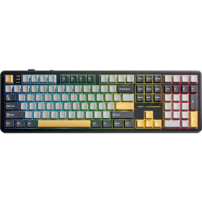 Klawiatura AULA F108 Gray Yellow Deep Gray Volcano Switch RGB