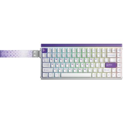 Klawiatura AULA Hero84 HE Black King Switch Biało-fioletowy