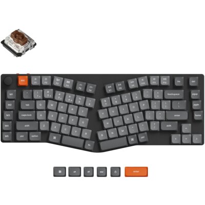 Klawiatura KEYCHRON K15 Max (Alice Layout) QMK Wireless Custom Mechanical Gateron Brown 2.0 Low Profile Switch