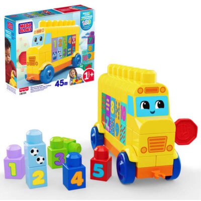 Klocki plastikowe MEGA Bloks Fisher Price Autobus Buduj I Licz JKG34