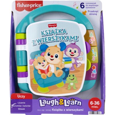 Zabawka edukacyjna FISHER PRICE Ucz się i śmiej! Książka z wierszykami JMM57
