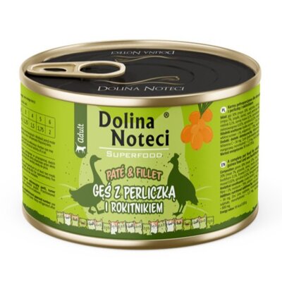 Karma dla kota DOLINA NOTECI Superfood Gęś z perliczką i rokitnikiem 185 g