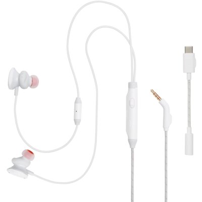 Słuchawki JBL Quantum 50C Douszne, Dźwięk przestrzenny Biały