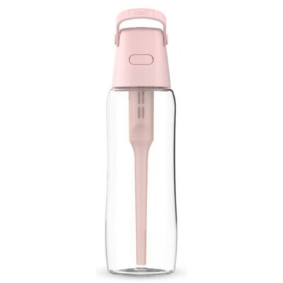 Butelka filtrująca DAFI Solid Glass 600 ml Baby Pink