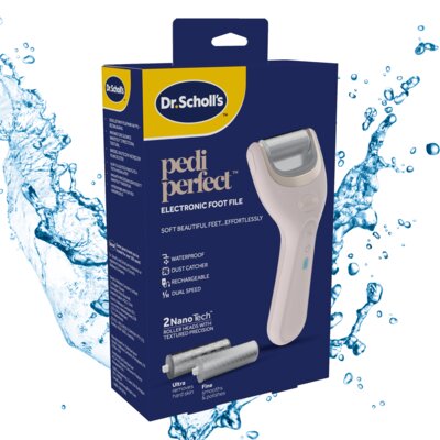 Pilnik elektryczny do stóp DR.SCHOLL'S Pedi Perfect NanoTech z 2 głowicami Kremowy