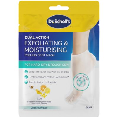 Maska złuszczająca DR.SCHOLL'S Dual Action peelingująca 1 para