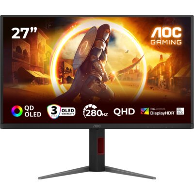 Monitor AOC Q27G4ZD 27" 2560x1440px QD-OLED 280Hz 0.03 ms [GTG]