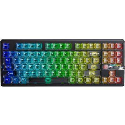 Klawiatura AULA F87PRO V2 Black Mist Transparent RGB