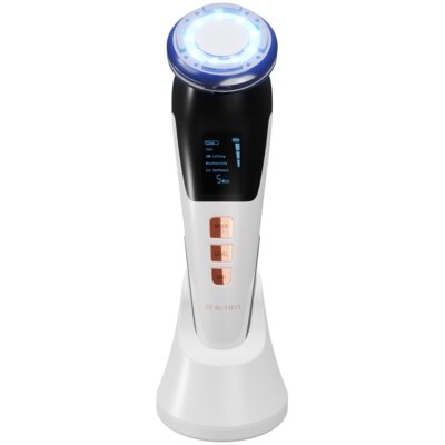 Urządzenie do mezoterapii bezigłowej BEAUTIFLY B-Glossy PRO + Suplement diety BEAUTIFLY 3-6-9 Omega Complex (60 szt.) + Maseczka BEAUTIFLY Collagen Beauty Mask (8 sztuk) + Opaska zabiegowa BEAUTIFLY Beżowy