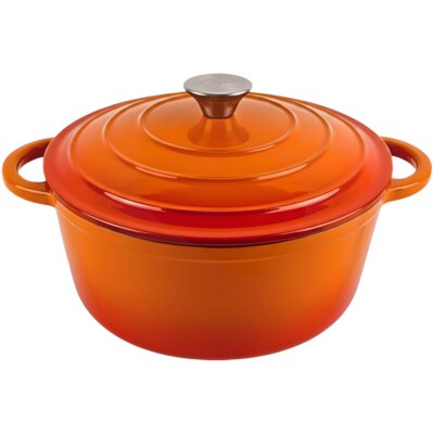 Garnek żeliwny HAGE DQ22 3L Pomarańczowy