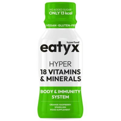 Kompleks witamin i minerałów EATYX Hyper 18 Vitamins & Minerals Pomarańczowo-malinowy (30 x 95 ml)