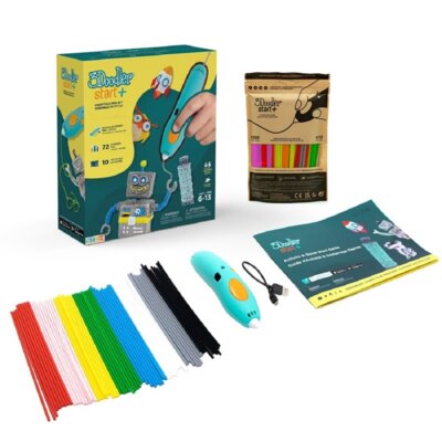 Długopis 3D 3DOODLER Start Plus EKO-plastik, Średnica dyszy 0.77 mm + Filament 3DOODLER Start EKO, Średnica 2.5 mm, 0.27 kg (250 szt.)