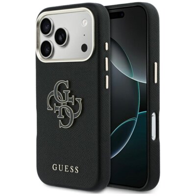Etui GUESS FW Resin Logo do Apple iPhone 17 Pro Czarny