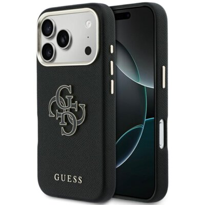 Etui GUESS FW Resin Logo do Apple iPhone 17 Pro Max Czarny