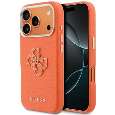 Etui GUESS FW Resin Logo do Apple iPhone 17 Pro Pomarańczowy
