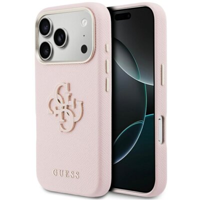 Etui GUESS FW Resin Logo do Apple iPhone 17 Pro Różowy