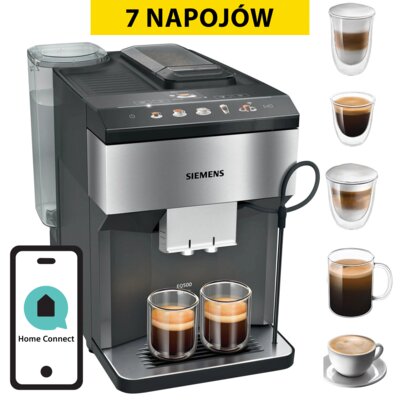 Ekspres SIEMENS EQ.500 TP516RX3 sterowanie przez aplikacje HomeConnect