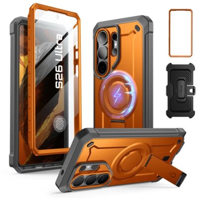 Etui SUPCASE Unicorn Beetle Pro Mag MagSafe do Samsung Galaxy S26 Ultra Pomarańczowo-szary