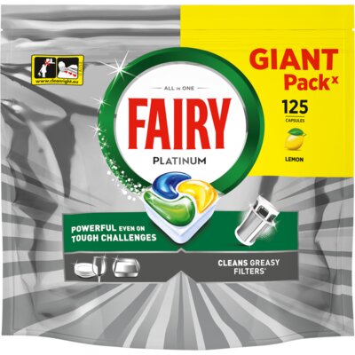 Kapsułki do zmywarki FAIRY Platinum All in One Lemon - 125 szt.