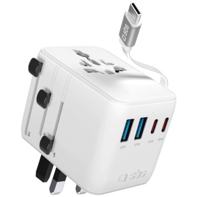 Adapter uniwersalny SBS TEADARET2USB2CPD70W 70W Biały