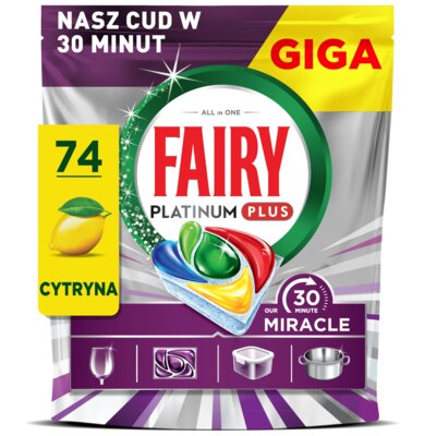 Kapsułki do zmywarki FAIRY Platinium Plus All In One 30 Minut Miracle - 74 szt.