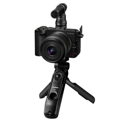 Aparat bezlusterkowy CANON EOS R50 V + Obiektyw RF-S 14-30 mm f/4.0 - 6.3 IS STM PZ Content Creator 25.5Mpix, 4K, APS-C + Akumulator CANON LP-E17 + Płytka montażowa SMALLRIG 5429 L-Shape do Canon EOS R50 V + Zestaw osłon przeciwwietrznych SMALLRIG Furry do Canon EOS R50 V (2 szt.)