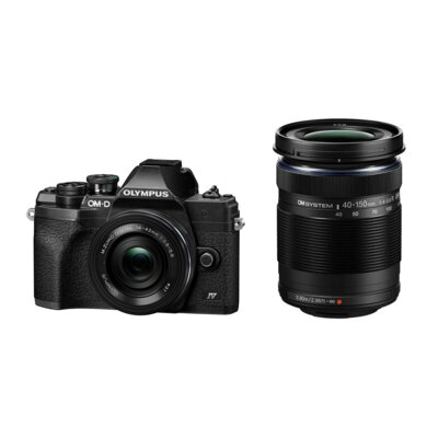 Aparat OLYMPUS E-M10 Mark IV Czarny + Obiektyw EZ 14-42 mm + Obiektyw OM System (Olympus) M.Zuiko Digital ED 40-150mm f/4.0-5.6 R Czarny
