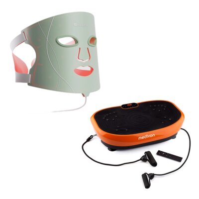 Maska LED do twarzy NANOLEAF LED Therapy Mask + Platforma wibracyjna MEDIVON Corex