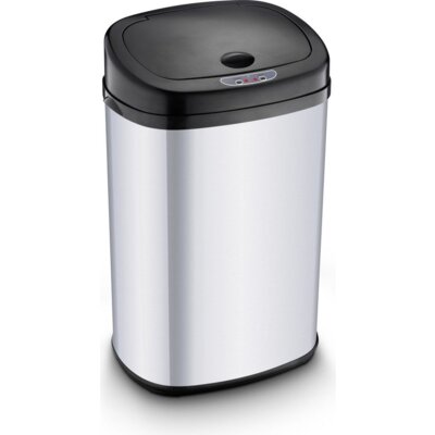 Kosz na śmieci bezdotykowy LAMART LT8022 czujnik otwierania i zamykania, nierdzewny 42L Srebrny