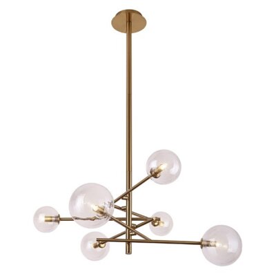 Lampa wisząca mosiądz LOLLIPOP 6xG9x40W wym:115x70x60cm Maxlight