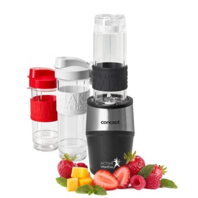 Blender personalny CONCEPT SM-3385 Smoothie Maker Czarny (Sportowy) + 2 bidony w komplecie