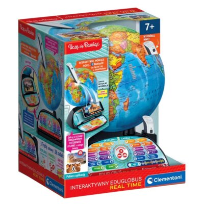 Zabawka edukacyjna CLEMENTONI Uczę się bawiąc Interaktywny EduGlobus Real Time 50848
