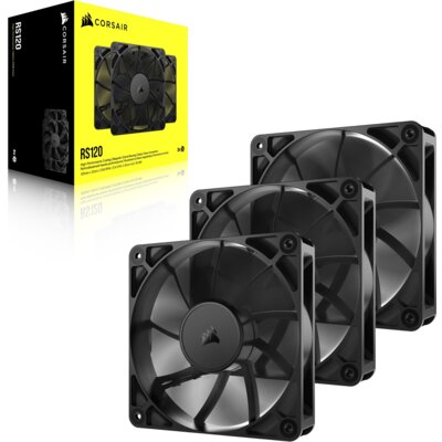 Wentylator CORSAIR RS120 PWM Czarny (3 szt.)