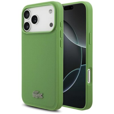 Etui LACOSTE Petit Pique Lacquer Logo MagSafe do Apple iPhone 17 Pro Max Zielony