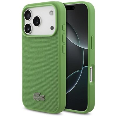 Etui LACOSTE Petit Pique Lacquer Logo MagSafe do Apple iPhone 17 Pro Zielony