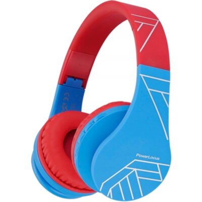 Słuchawki nauszne POWERLOCUS P1 Kids Niebiesko-czerwony