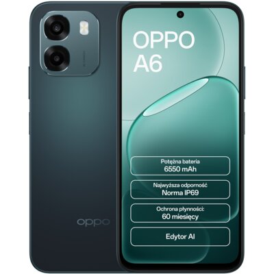 Smartfon OPPO A6 6/256GB 6.75" 120Hz Ciemnozielony