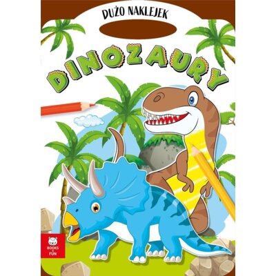 Teczka dinozaury z podwójnymi naklejkami Praca zbiorowa