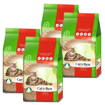 Żwirek dla kota CATS BEST Original 4 x 30 L