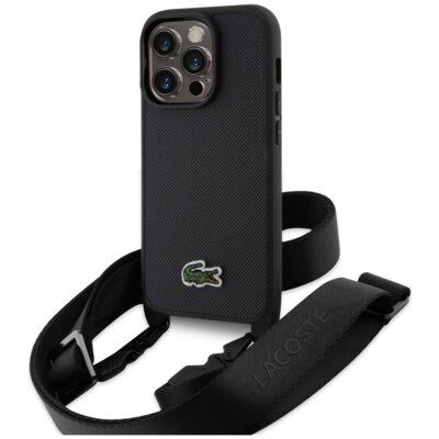 Etui LACOSTE Iconic Petit Pique Crossbody do Apple iPhone 14 Pro Czarny