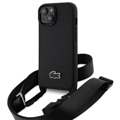 Etui LACOSTE Iconic Petit Pique Crossbody do Apple iPhone 13/14/15 Czarny