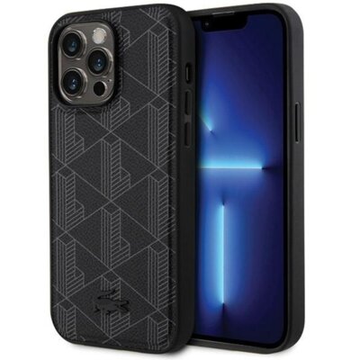 Etui LACOSTE Blend Monogram MagSafe do Apple iPhone 15 Pro Czarny