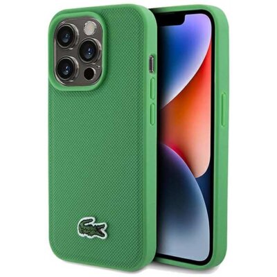 Etui LACOSTE Iconic Petit Pique MagSafe do Apple iPhone 15 Pro Max Zielony