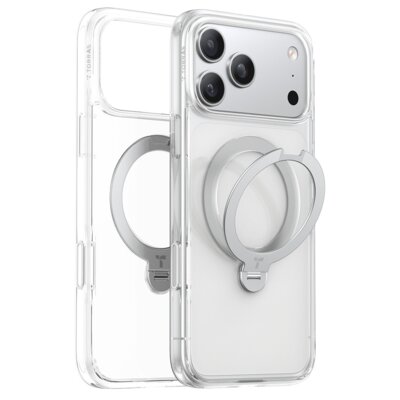 Etui TORRAS Ostand Spin MagSafe do Apple iPhone 17 Pro Przezroczysty