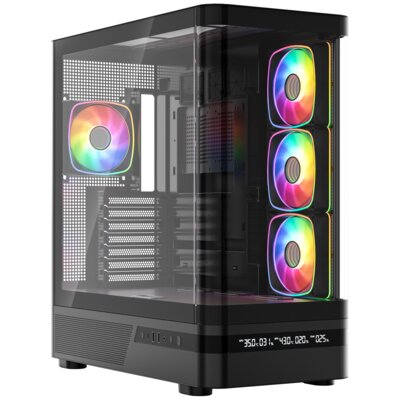 Obudowa MODECOM Volcano AQ 200 ARGB Midi Czarny