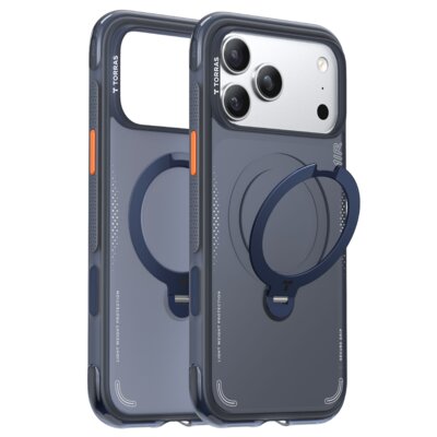 Etui TORRAS Ostand Spin Air MagSafe do Apple iPhone 17 Pro Granatowy