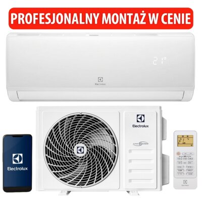 Klimatyzator Split, Pompa ciepła powietrze - powietrze ELECTROLUX Hell 4D AirFlow EACS/I-09HEL/N8 EEC z usługą montażu