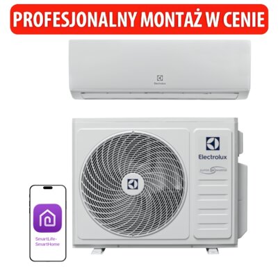 Klimatyzator Split, Pompa ciepła powietrze - powietrze ELECTROLUX Hell 4D AirFlow EACS/I-12HEL/N8 EEC z usługą montażu