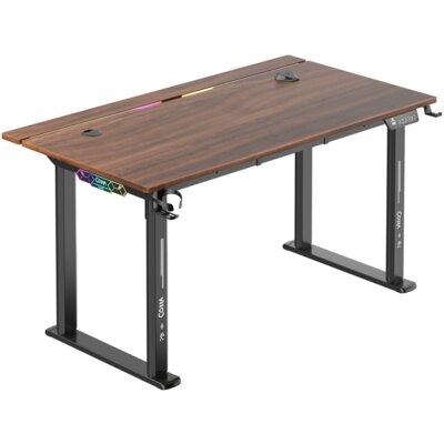 Biurko gamingowe COBRA Electra S CRF1423ELBNRGB Brązowy
